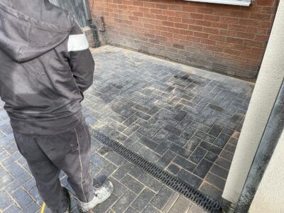 Herringbone Double Light Grey Border contractors near Manchester