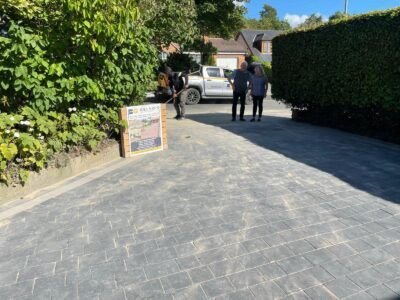 Tegula Block Paving in Slate After