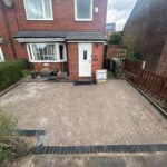 Finished block paved driveway with charcoal border
