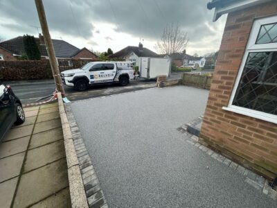 Manchester new silver resin drive installations